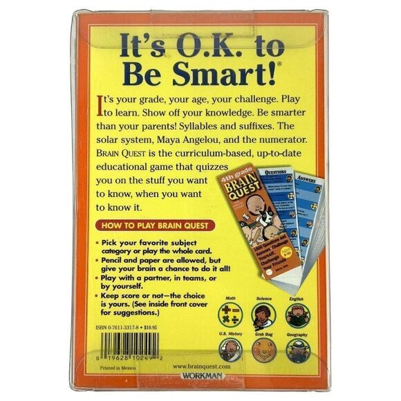 Brain Quest 4th Grade 1500 Questions Answers Math Science English Homeschool - Picture 2 of 2
